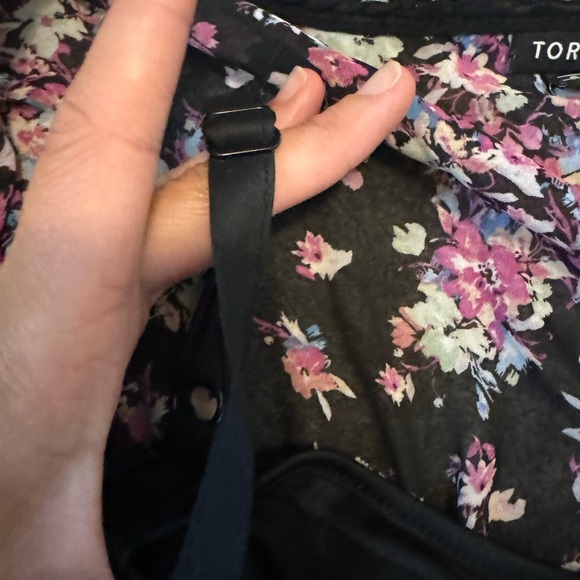 Torrid Black Floral Dress with Slip - Picture 9 of 13